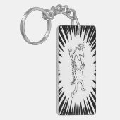 Sleutelhanger van acryl, rechthoek (dubbelzijdig) (Voorkant Links)