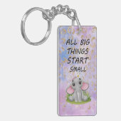 Sleutelhanger van acryl, rechthoek (dubbelzijdig) (Voorkant Links)