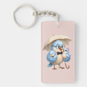Sleutelhanger van acryl Vader Vogel Cadeau voor ee