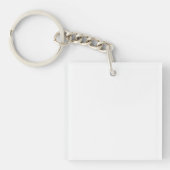 Sleutelhanger van acryl, vierkant (dubbelzijdig) (Voorkant)