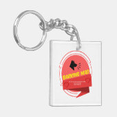 Sleutelhanger van acryl, vierkant (dubbelzijdig) (Voorkant Links)