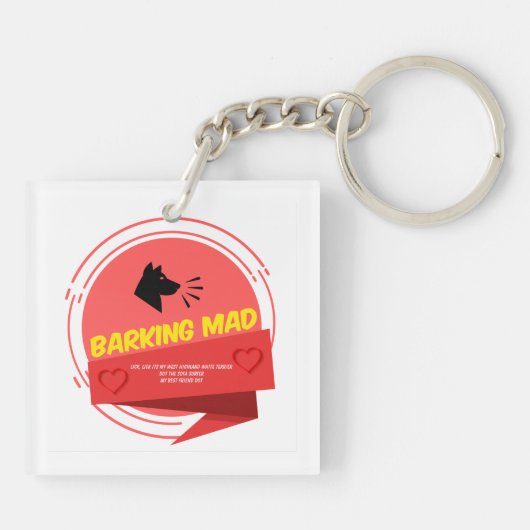 Sleutelhanger van acryl, vierkant (dubbelzijdig) (Achterkant)