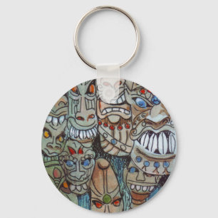 Sleutelhanger van Afrikaanse maskers