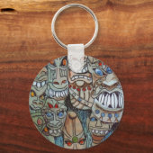 Sleutelhanger van Afrikaanse maskers (Voorkant)