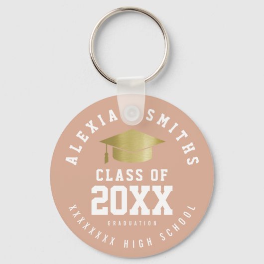 Sleutelhanger van afstudeerder Roos met naam en kl (Voorkant)