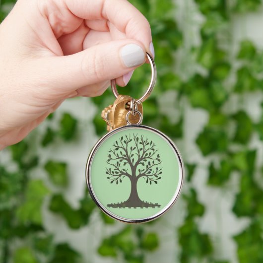 🌳Sleutelhanger van Aluminium Levensboom Sleutelhanger (Hand)