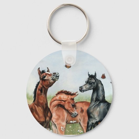 sleutelhanger van arabische paarden (Voorkant)