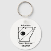 Sleutelhanger van Arkansas Solar Eclipse 2024 (Voorkant)