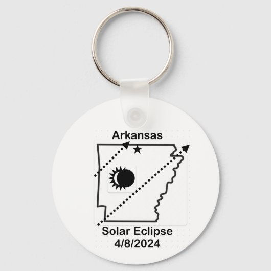 Sleutelhanger van Arkansas Solar Eclipse 2024 (Voorkant)