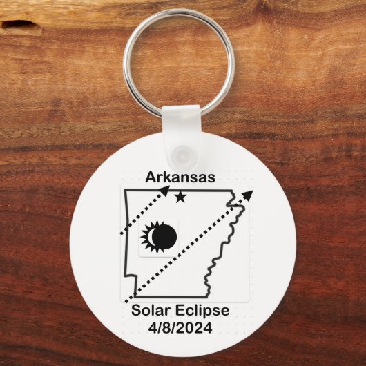 Sleutelhanger van Arkansas Solar Eclipse 2024 (Achterkant)