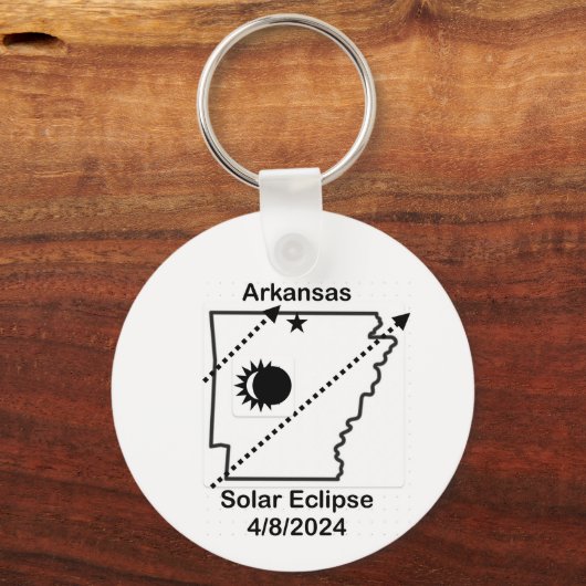 Sleutelhanger van Arkansas Solar Eclipse 2024 (Voorkant)