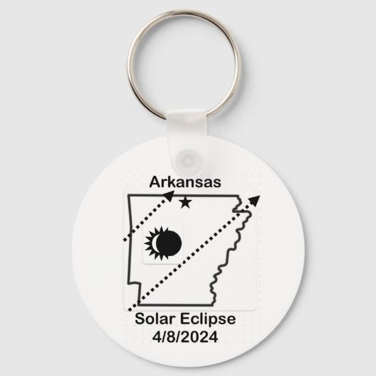 Sleutelhanger van Arkansas Solar Eclipse 2024 (Achterkant)