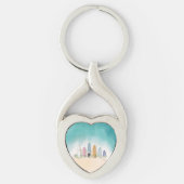 Sleutelhanger van beitzand en surfboard (Voorkant)