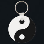Sleutelhanger van Black and White Yin Yang<br><div class="desc">Zwart-wit yin yang symbool sleutelhanger. Selecteer de knop "Aanpassen" om tekst en meer toe te voegen. Maakt een groot geschenk voor alle gelegenheden.</div>