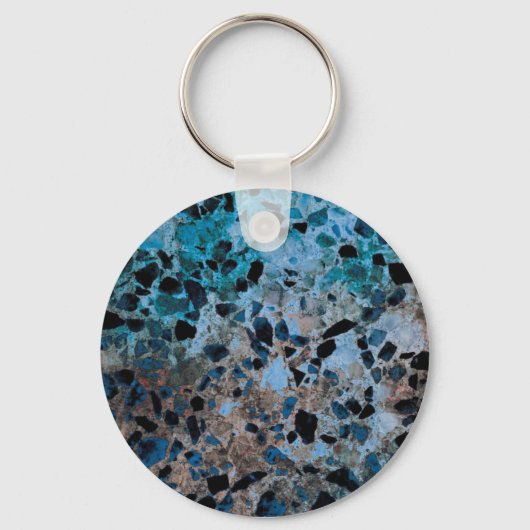 Sleutelhanger van blauwe graniet (Voorkant)