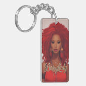 Sleutelhanger van Boss Lady Acryl (Voorkant Links)