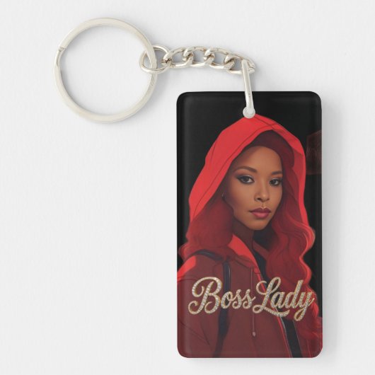 Sleutelhanger van Boss Lady Acryl (Voorkant)