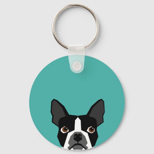 Sleutelhanger van Boston Terrier (Voorkant)