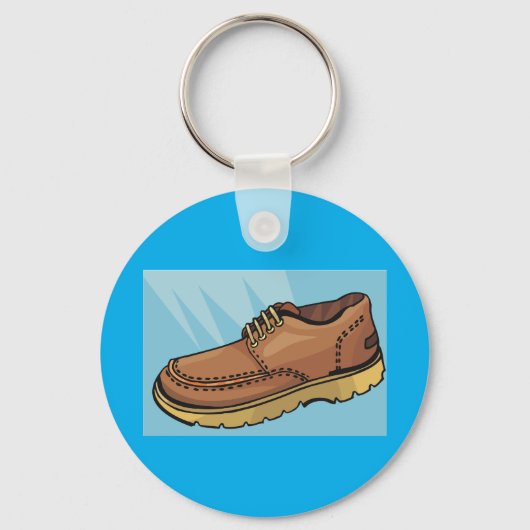 Sleutelhanger van bruin schoeisel (Achterkant)