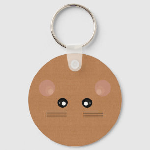 Sleutelhanger van bruine muis