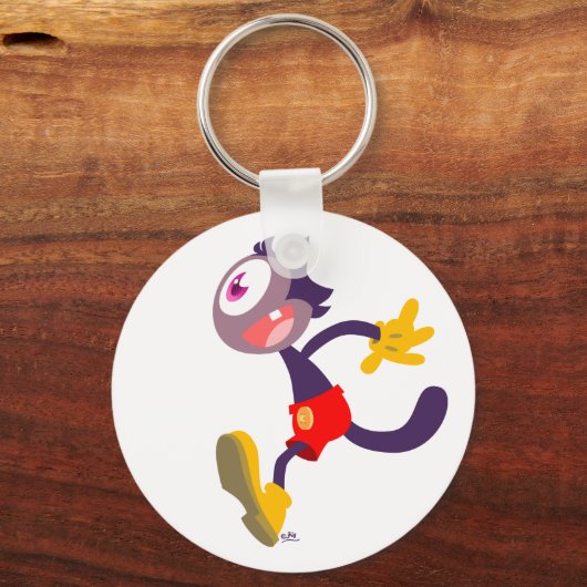 Sleutelhanger van cartoon van monochrome katten (Voorkant)