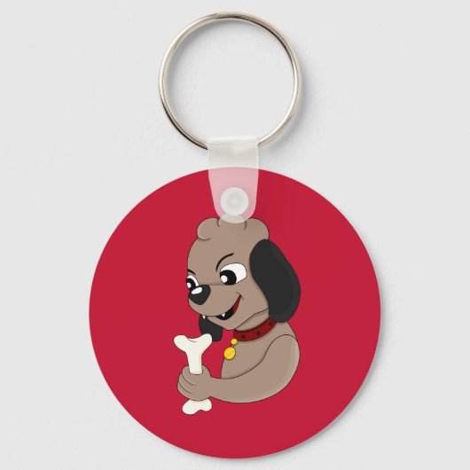 Sleutelhanger van cartoon van puppy dog (Voorkant)