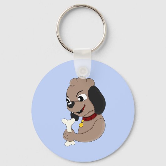 Sleutelhanger van cartoon van puppy dog (Voorkant)