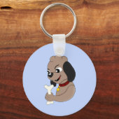 Sleutelhanger van cartoon van puppy dog (Voorkant)