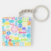 Sleutelhanger van Collectie van Grunge Stamp (Achterkant)