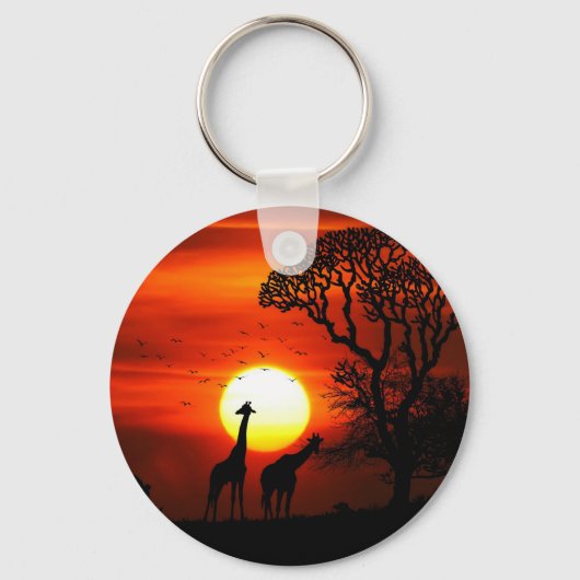 Sleutelhanger van de Afrikaanse zonsondergang (Voorkant)