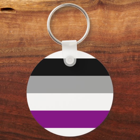 Sleutelhanger van de aseksuele vlag (Voorkant)