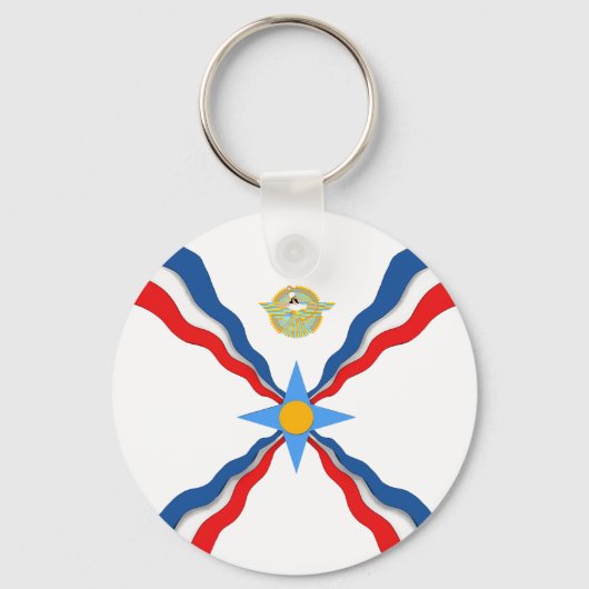 Sleutelhanger van de Assyrische vlag (Voorkant)