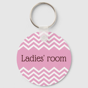 Sleutelhanger van de badkamer, roze chevrons