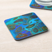 sleutelhanger van de blauwe nacht bier onderzetter (Linkerzijde)