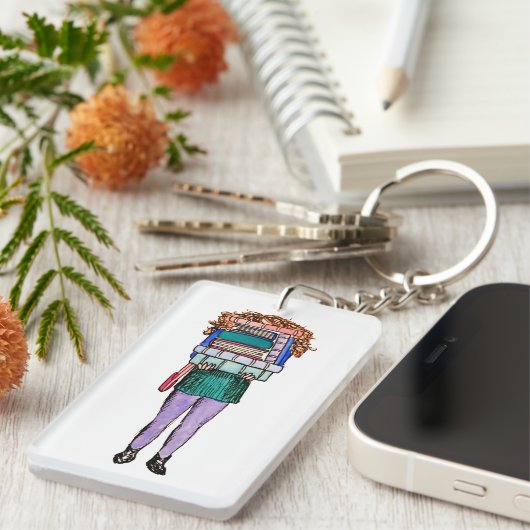 Sleutelhanger van de boekenkop (Voorkant Rechts)