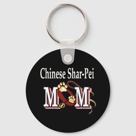 sleutelhanger van de chinees shar-pei-moeder (Voorkant)