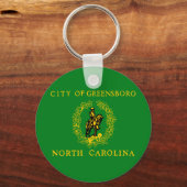 Sleutelhanger van de City Greensboro (North Caroli (Voorkant)