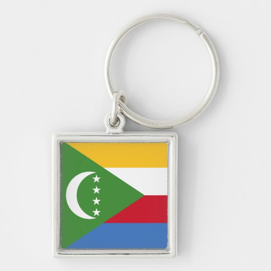 Sleutelhanger van de Comoren Vlag (Voorkant)