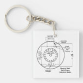 Sleutelhanger van de elektricien met motordiagramm (Voorkant)