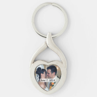 Sleutelhanger van de foto van Heart Shaped Metal