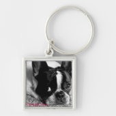 Sleutelhanger van de Franse Bulldog Button (Voorkant)