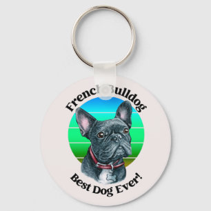 Sleutelhanger van de Franse Bulldog Waterverf