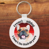 Sleutelhanger van de Franse Bulldog Waterverf (Voorkant)