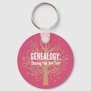 Sleutelhanger van de genealogie (roze)