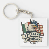Sleutelhanger van de Italiaans-Amerikaanse vlag | (voorkant)