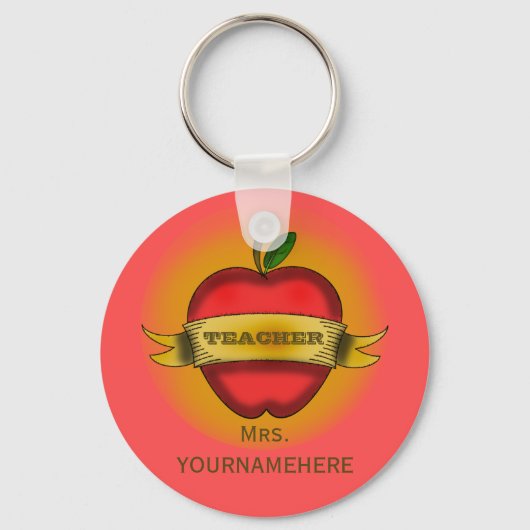 Sleutelhanger van de leraar - Apple-Tattoo (Voorkant)