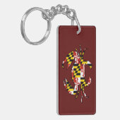 Sleutelhanger van de marylandvlag van het dubbel g (Voorkant Links)
