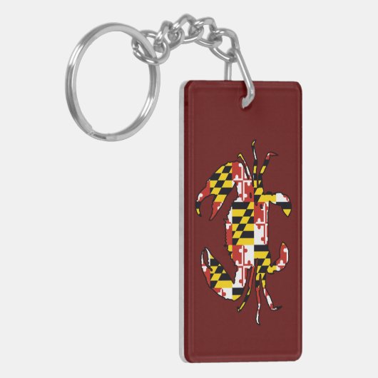 Sleutelhanger van de marylandvlag van het dubbel g (Voorkant Links)