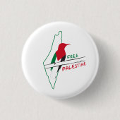 Sleutelhanger van de Palestijnse vogelkaart Ronde Button 3,2 Cm (Voorkant)