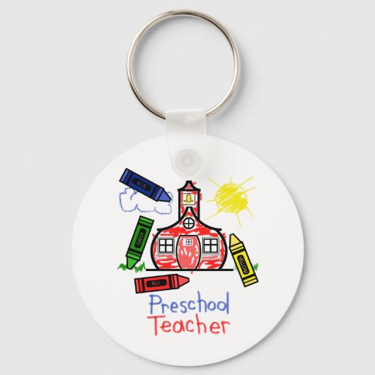 Sleutelhanger van de preschoolleraar - Schoolhouse (Voorkant)